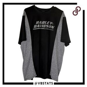 Harley Davidson Men's Performance Motorcycle Biker T-Shirt Black Gray Size Large